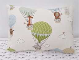Zoo Animal Hot Air Balloon Cushion Handmade Nursery Decor - thumbnail 1