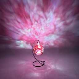 Burgundy & Gold Glass Candle Holder, Elegant Decorative Home D??cor, Holidays Romantic Ambience