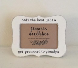 Promoted To Grandpa 4x6 Picture Frame Pregnancy Reveal Gift - thumbnail 1