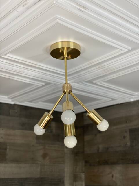 Solasta Modern 4 Light Sputnik Mid Century Industrial Chandelier - image 1