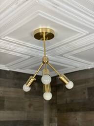 Solasta Modern 4 Light Sputnik Mid Century Industrial Chandelier