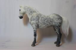 Needle Felted Horse Sculpture Custom Pet Portrait, Wool Stallion