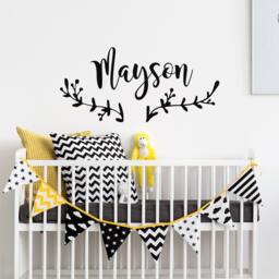 Personalized Name Decal - Rustic Wall Childrens Nursery Baby Kids Boho Decor #81 - thumbnail 1