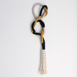 Rope Sculpture Wall Hanging Handcrafted Knot Fiber Art No Tariffs/Fees To Usa - thumbnail 2