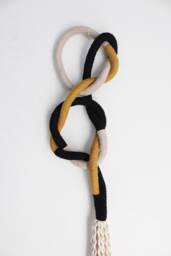 Rope Sculpture Wall Hanging Handcrafted Knot Fiber Art No Tariffs/Fees To Usa
