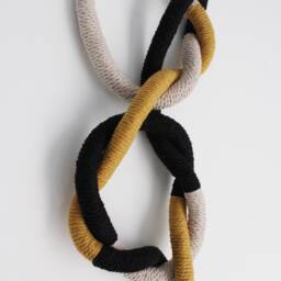 Rope Sculpture Wall Hanging Handcrafted Knot Fiber Art No Tariffs/Fees To Usa - thumbnail 3