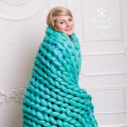 Chunky Blanket, Knit Throw, Home Decor, Boho, Gift For Christmas, Blankets & Throws, Her - thumbnail 4