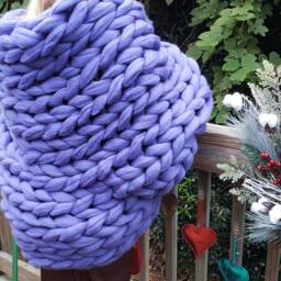 Chunky Blanket, Knit Throw, Home Decor, Boho, Gift For Christmas, Blankets & Throws, Her - thumbnail 2