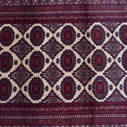 Vintage Afghan Turkman Wool Rug Zahir Shahi Herati Design, 6x4 - thumbnail 3