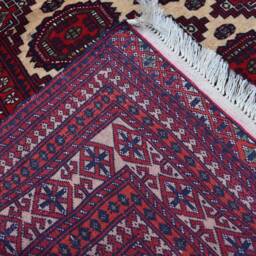 Vintage Afghan Turkman Wool Rug Zahir Shahi Herati Design, 6x4 - thumbnail 4