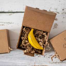 Ceramic Banana Christmas Ornament - Yellow Fruit Tree Decoration - thumbnail 2