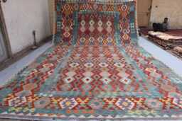 10x16 Ft Flatweave Tribal New Chubi Kilim Rug, Large Afghan Maimana Home D??cor Bedroom Kilim, Livingroom Rug - thumbnail 1