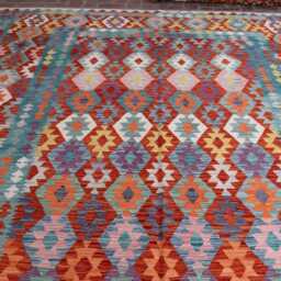 10x16 Ft Flatweave Tribal New Chubi Kilim Rug, Large Afghan Maimana Home D??cor Bedroom Kilim, Livingroom Rug - thumbnail 3