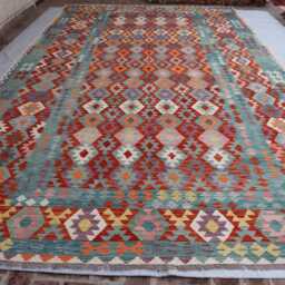 10x16 Ft Flatweave Tribal New Chubi Kilim Rug, Large Afghan Maimana Home D??cor Bedroom Kilim, Livingroom Rug - thumbnail 2