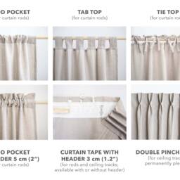 Natural Linen Curtain Panel, Rod Pocket Drapes, Medium Weight - 160 G/M2 - thumbnail 4