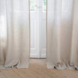 Natural Linen Curtain Panel, Rod Pocket Drapes, Medium Weight - 160 G/M2 - thumbnail 2