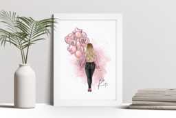 Personalised 40Th Birthday Print, Female Gift, Custom Wall Art Framed Picture, Present For Her, Women, Friend, Daughter, Sister Nl - thumbnail 1