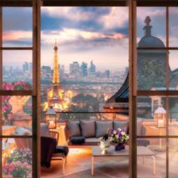 Paris Wall Mural For Bedroom Decor French Wallpaper Living Room Kitchen Eifel Customizable Wall Decal Removable - thumbnail 3