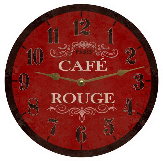 French Themed Wall Clock - Caf?? Rouge Clock - image 1