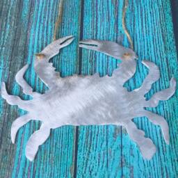 Crab, Metal Beach Home Decor, Wall, Patio, Garden Art, Tree Topper, Wedding Favor, Aluminum, Indoor, Outdoor, Won't Rust - thumbnail 2