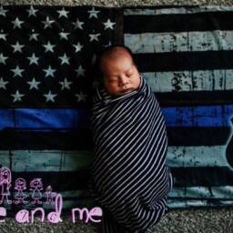 Thin Blue Line Baby Blanket Police Blanket - thumbnail 4