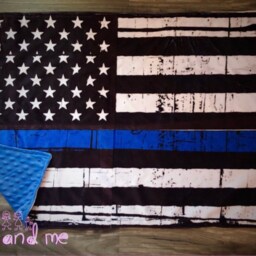Thin Blue Line Baby Blanket Police Blanket - thumbnail 2