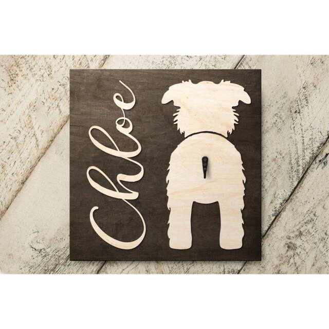 Personalized Yorkshire Terrier Leash Holder, Custom Pet Name Wood Sign For Dog Lover Birthday Gift - image 1