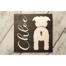 Personalized Yorkshire Terrier Leash Holder, Custom Pet Name Wood Sign For Dog Lover Birthday Gift - thumbnail 1