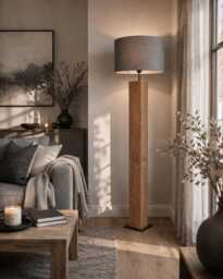Handmade Modern Reclaimed Wood Floor Lamp - One-Of-A-Kind Contemporary Light
