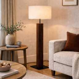 Handmade Modern Reclaimed Wood Floor Lamp - One-Of-A-Kind Contemporary Light - thumbnail 4