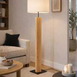 Handmade Modern Reclaimed Wood Floor Lamp - One-Of-A-Kind Contemporary Light - thumbnail 2