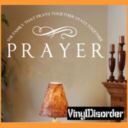 The Family That Prays Together Stays - Vinyl Wall Decal Quotes Sticker R035Et - thumbnail 1