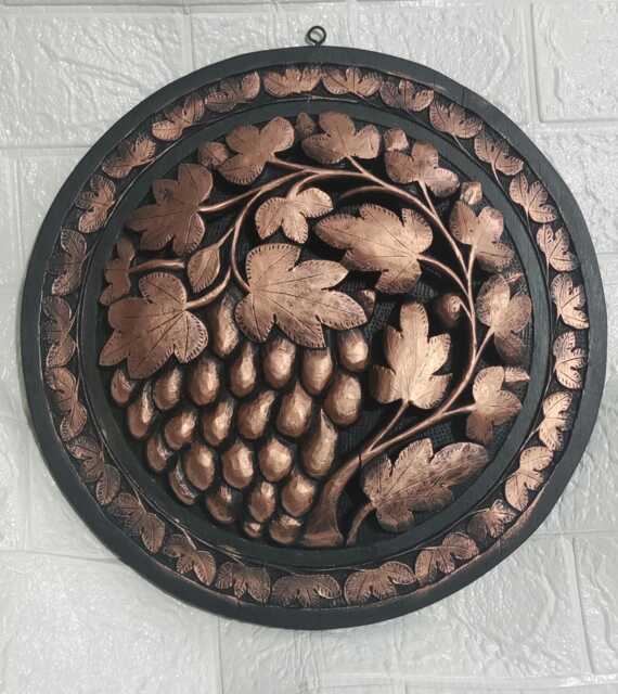 Up Cycled Wooden Wall Hanging - Plaque Kitchenalia Home Decor Hand Painted Decorationn- Grape Vines Gift - image 1