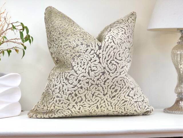 "Gold Cushion Cover - Neutral Home Decor 16""X16" - image 1