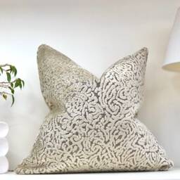 "Gold Cushion Cover - Neutral Home Decor 16""X16" - thumbnail 3