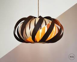 Pendant Lamp/Ceiling Light From Wood. Wenge & Ash Veneer - thumbnail 1