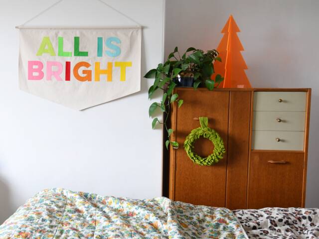 All Is Bright Christmas Wall Banner - image 1
