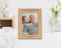 Best Grandad Ever Christmas Gift - Photo Frame For Grandpa Gramps Engraved Custom For 7x5 Or 6x4 Picture - thumbnail 1