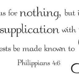 "Vinyl Wall Art Decal - Philippians 46 ""Be Anxious For Nothing, But in Everything By Prayer & Supplication With Thanksgiving..." - thumbnail 2