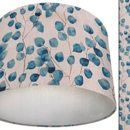 Botanical Teal Lampshade Handmade Honesty Plant Light Shade - thumbnail 3