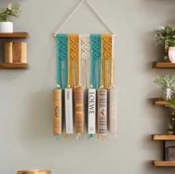 Macrame Book Shelf, Kid Room Decor, Bohemian Holder, Wall Hanging, Housewarming Gift, Modern Bookshelf, Hanging Bookshelf I33