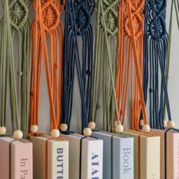 Macrame Book Shelf, Kid Room Decor, Bohemian Holder, Wall Hanging, Housewarming Gift, Modern Bookshelf, Hanging Bookshelf I33 - thumbnail 4