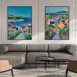 Dingle Poster Set Of 2, Ireland Travel Print, Vintage UK Coastal Wall Art, Retro Seaside Poster, Scenic Kerry Landscape Artwork - thumbnail 3