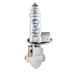 24K Gold Plated Lighthouse Handcrafted Luxury Night Light Decorated Swarovski Crystals Bedroom Bathroom Kids Room Kitchen Gift Premium Decor - thumbnail 3