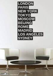 10 Cities Of The World Wall Sticker - London Stickers New York Decals Paris - thumbnail 2