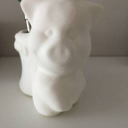 Ceramic Piggy Pencil Holder, Ready For Paint, Bisque, Unpainted Statues, Desk Organizer, Home Decor, Pig Pen Diy Projects - thumbnail 4