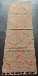 Natural Abstract Runner, Handmade Artisan Afghan Turkish Aztec Sheep Wool Flatweave Kilim Runner Rug 206x69 cm - thumbnail 1