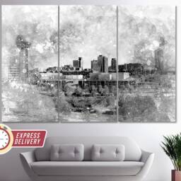 Knoxville Skyline Canvas Art, Print, Wall Photo, Tennessee Canvas, Art - thumbnail 2