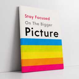 stay Focused On The Bigger Picture Quote Motivational Inspirational, Framed Canvas Wall Art Poster Print, Home Office & Room Decor, Gift - thumbnail 3