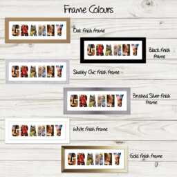 Granny Photo Frame Personalized Picture Collage, Wall Decor - 20x8 Inch Single Mounted 14035A - thumbnail 2